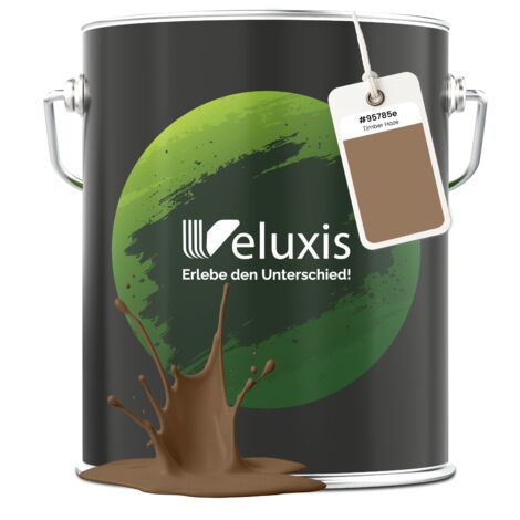 Veluxis® Peinture murale crème Veluxis® Premium pour intérieur - 5 litres, classe de couverture 1, sans traces, anti-gouttes, écologique, sans COV - (Timber Haze)