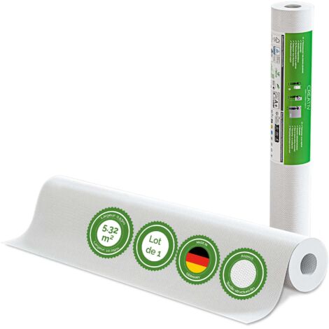 Veluxis® Papier peint intissé 10,05 m x 0,53 m - (Tissu fin, monobloc) - Peignable, respirant et de haute qualité - Revêtement mural fabriqué en Allemagne