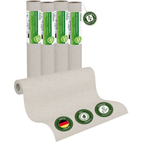 Veluxis® UNI Glattvlies Vliestapete XXL Rolle 15m x 0,53m Cremebeige – Matt & leicht strukturiert – Wandklebetechnik ohne Einweichen – Hoch waschbeständig & stoßfest – Made in Germany
