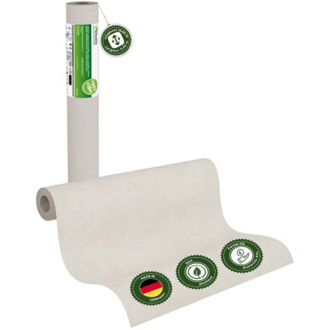 Veluxis® UNI Glattvlies Vliestapete XXL Rolle 15m x 0,53m Warmbeige – Matt & leicht strukturiert – Wandklebetechnik ohne Einweichen – Hoch waschbeständig & stoßfest – Made in Germany