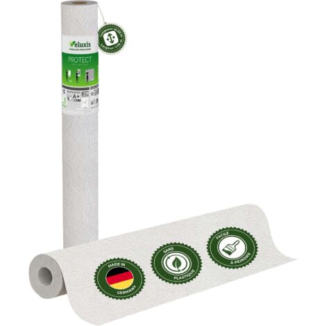 Veluxis® Papier peint intissé Protect - 10,05 m x 0,53 m (finition plâtre texturé, kit monobloc) extrêmement résistant aux rayures et aux chocs  Fabriqué en Allemagne