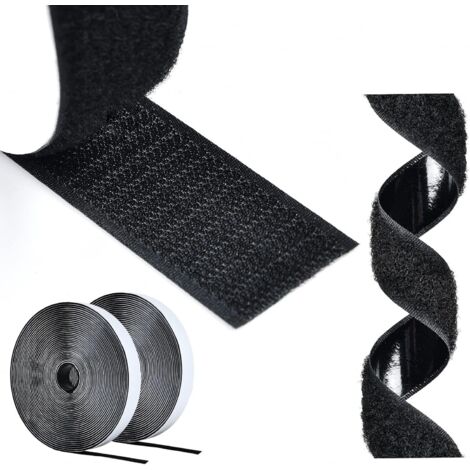 Scratch Autocollant Double Face,5m Bande Scratch Adhésif Bande Agrippantes Adhésives Autocollant,30mm Adhésives puissant Hook Loop Rubans pour Ménage,Bricolage Et l'artisanat (1/5)