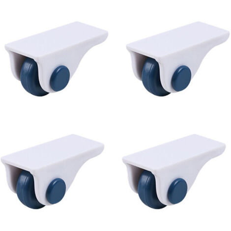 4pcs Roulettes auto-adhésives Rouleaux en Plastique pour Armoire Tiroir Boîte de Rangement Meubles Poulie Roulettes (1/4)