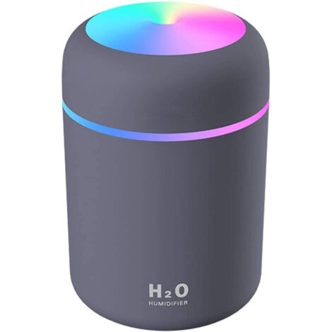 Humidificateur d'air, Mini Humidificateur Ultrasonique avec 2 Mode Brume Réglable, Arrêt Automatique et Veilleuse Colorée, USB Humidificateur Portable pour Auto Maison Bureau Chambre(Bleu) (1/5)