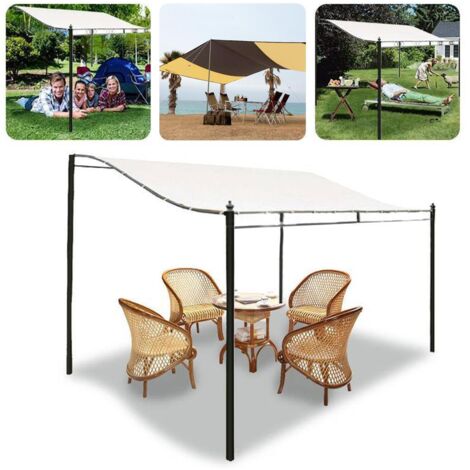 Toile De Toit De Rechange pour Pavillon Tonnelle, Tonnelle De Jardin Tente, Toit De Rechange pour Tonnelle De Jardin, 300D Imperméable Auvent Tente Outdoor (sans Support) 3×3m (1/5)