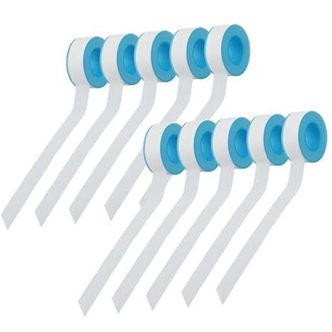 Lot De 10 Teflon Ruban Plomberie - Ruban Teflon Etancheite 20mm X 20m, Rubans D'étanchéité Ptfe Blancs Pour Tuyaux Tête De Douche Scellant De Tuyaux Plombiers (1/5)