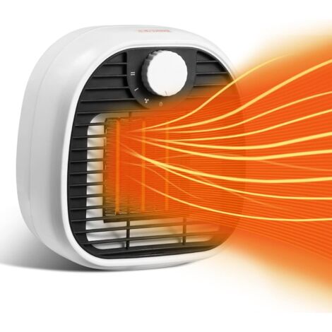 Radiateur Céramique 1000W,Radiateur Soufflant Mini avec 3 Réglages de Température,Faible Consommation Radiateur de Bureau Portatif pour Bureau Chambre Salon,Surchauffe&Protection Contre le Basculement (1/5)
