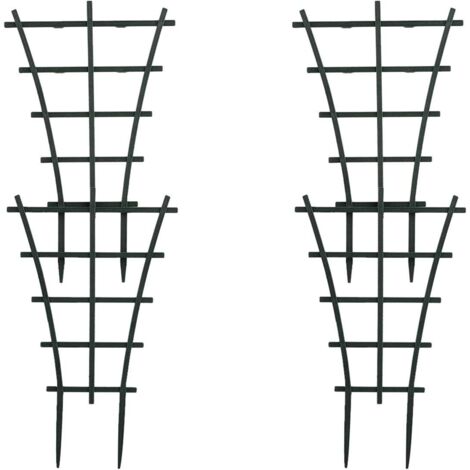 Lot de 4 supports de plantes de jardin en plastique superposés pour mini plantes grimpantes (1/5)