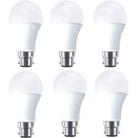 Ampoule LED B22 10W equivalentce 80W 1000lm, Blanc Chaud 3000K,Lot de 6