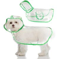 1 pièce Imperméable et Coupe-Vent pour Animaux de Compagnie, pour Chien avec Capuche Imperméable Transparent pour Chien Poncho,Imperméable à Capuche Transparent pour Chiots XL Vert