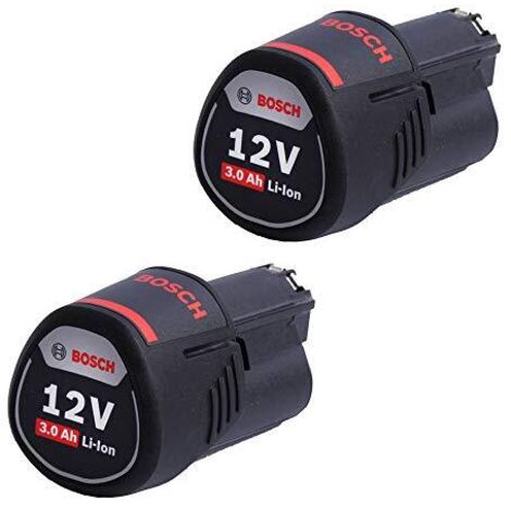 Bosch Accessori - Batteria 12V Li-Ion GBA 3,0 Ah, 2 pezzi 1600A00X7D