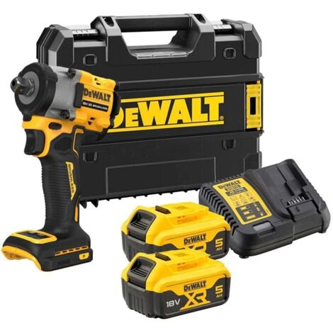 Avvitatore a impatto a batteria DeWalt DCF 922 P2T 18 V 400 Nm 1/2" Brushless + 2 batterie 5,0 Ah + caricabatterie + TSTAK