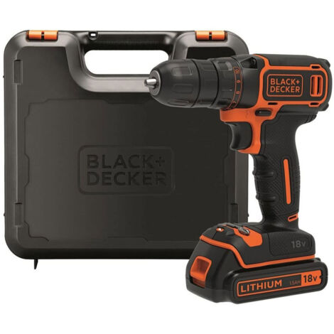 Trapano Avvitatore a Batteria 1.5 18 V e Valigetta Black Decker BDCDC18K-QW