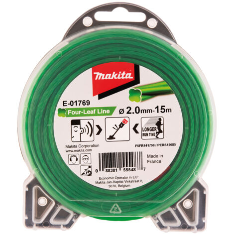 Makita E-01769 Filo Verde Quadrifoglio Decespugliatore Tagliabordi 2,0mm15m