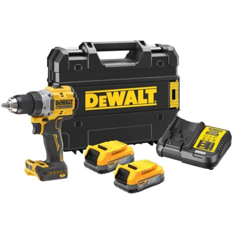 Trapano a batteria DeWALT DCD800E2T 18V con 2 batterie Powerstack da 1,7+ caricatore T-STAK
