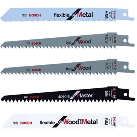 Bosch Accessori - Set di lame per seghe da 5 pezzi, lunghezza 15 cm F016800307