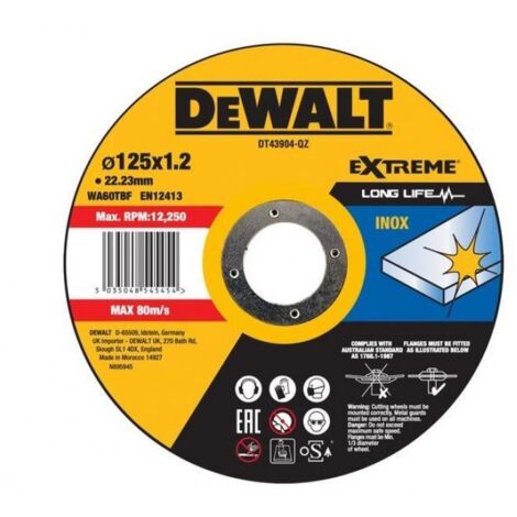 DISCO METALLICO DEWALT 125x1,2mm