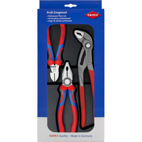 KNIPEX 00 20 09 V01 Assortimento Bestseller 1 x 03 02 180, 1 x 70 02 160, 1 x 87 01 250