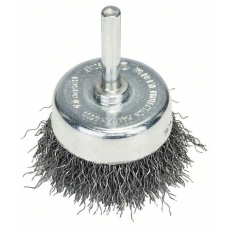 Bosch Accessories Spazzola a tazza - filo ondulato - 50 mm, 0,3 mm Ø gambo 6 mm 2608622006 1 pz.