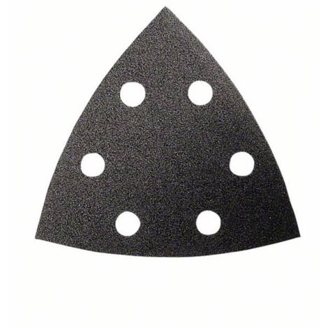 Bosch Professional F355, Foglio abrasivo per smerigliatrici triangolari, 93mm, P600, Confezione da 5 unità (1/5)