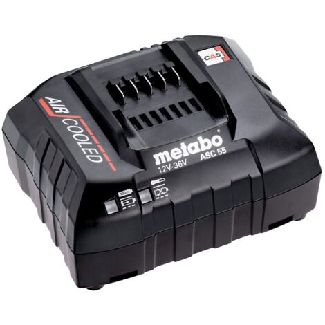 Metabo Caricabatterie ASC 55, 12-36 V, "AIR COOLED", Black Edition (627044000)