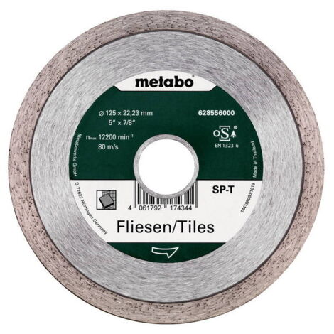 Disco diamantato 125x22,23 mm, "SP-T", Piastrelle "SP" Metabo (1/2)