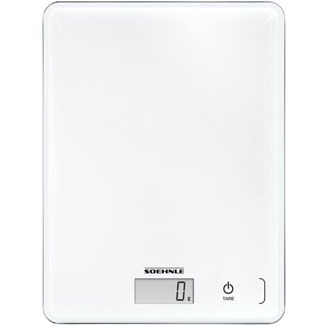 Soehnle Page Compact 300 Bilancia pesa alimenti digitale, da cucina da 1 g a 5 kg, elegante, bianco
