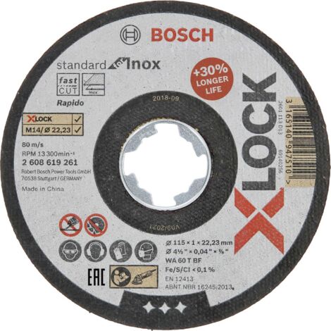 Bosch X-LOCK Disco da Taglio 115x1 Std f INOX