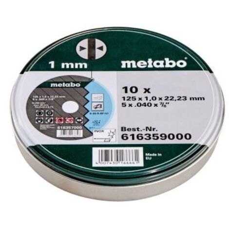 Metabo 10 Dischi da taglio SP 125x1 (616359000)