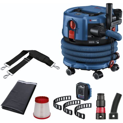 Aspiratore a batteria Bosch BITURBO GAS 18V-12 MC, Classe M senza batteria e caricabatterie