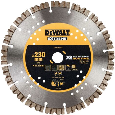 DeWALT Accessori - Disco da taglio diamantato per cemento 230x22,23 mm DT40260