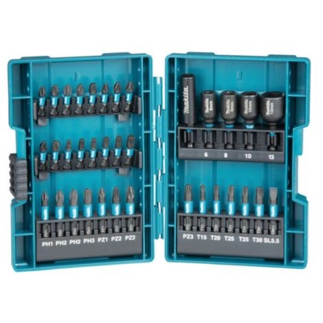 Makita B-66880 Set Avvitatura 1/4” Hex C-Form E-Form Impact Black 35 Pezzi