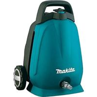 Makita HW102 Limpiatrice ad Alta Pressione Compatta Elettrica 1300 W, 360 l/h, 100 Bar, Colore Nero e Turchese