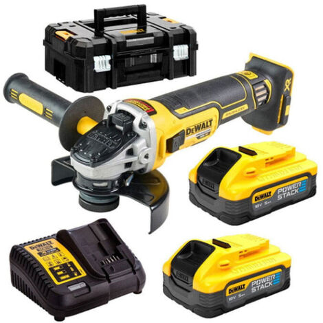 Amoladora DEWALT Ø125mm 18V - 2 baterías 5Ah POWERSTACK - DCG405H2T-QW