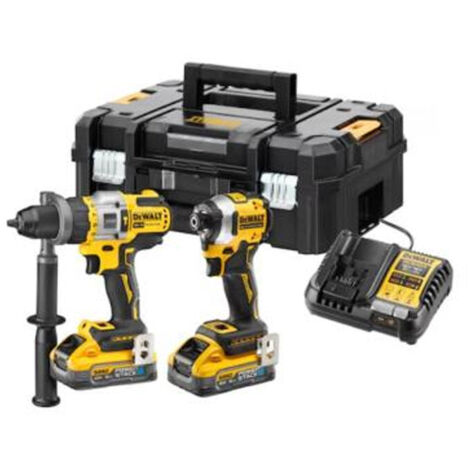 Kit herramientas Dewalt DCK2052H2T-QW XR 18V taladro DCD999 y DCF850 baterías Powerstack (1/5)