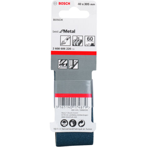 Estuche de 3 bandas de lija X450 40 x 305 mm 60 BOSCH 2608606220 (1/2)