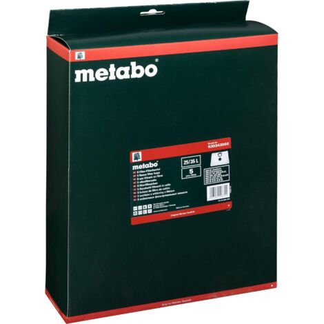 5 bolsas de filtro de fibra M, 25-35 l Metabo