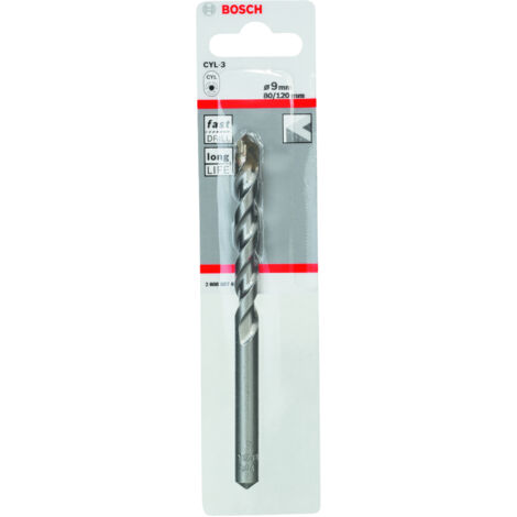 Brocas para hormigón CYL-3 9 x 80 x 120 mm d 8 mm BOSCH 2608597664