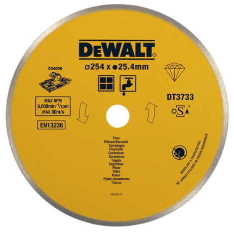 DeWalt - Disco de sierra para baldosas cerámicas 250x25,4mm - DT3733-XJ