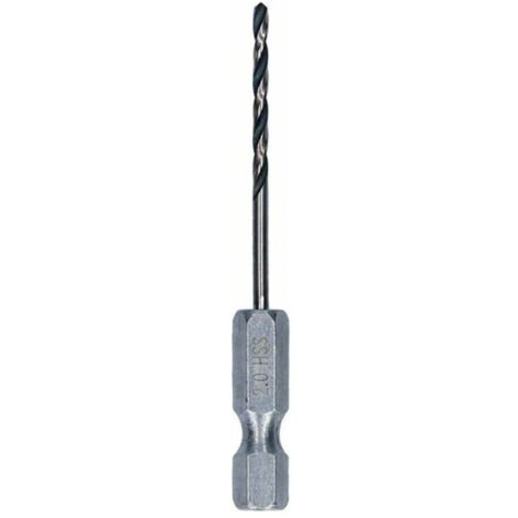 Broca para metal HSS PointTeQ, Hex (2 mm) BOSCH 2608577517