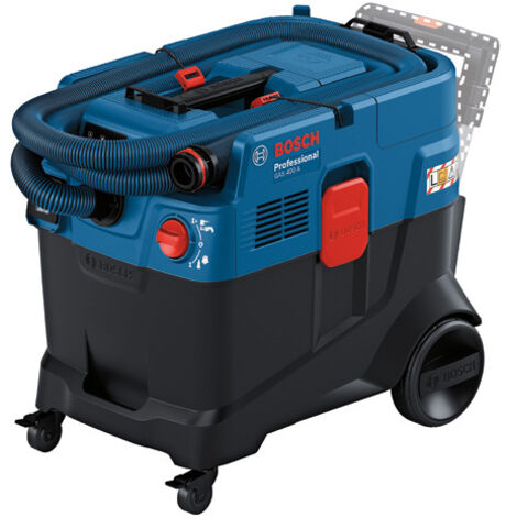 Bosch Professional GAS 400 A aspirador universal (1200 W, limpieza automática del filtro (AFC), con filtro principal, manguera, adaptador PT, tubo curvado, 2 bolsas de recogida de polvo)