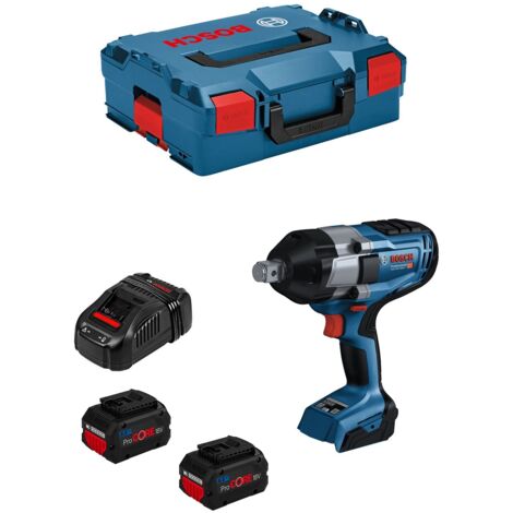 Bosch Professional BITURBO GDS 18V-1050 H - Atornillador de impacto a batería (18V, 1050 Nm, tornillos hasta M24, 2 baterías 8.0 Ah ProCORE, en L-BOXX)