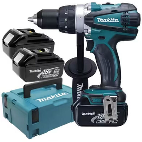 Makita Herramientas - Taladro atornillador AKU 18V, 2x batería 3,0 Ah, cargador DDF458RF3J (1/4)