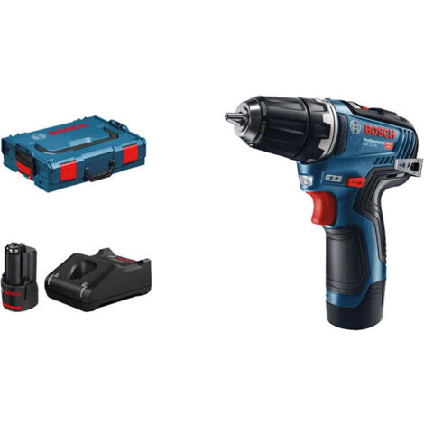 Bosch - Taladro atornillador con batería de iones de litio de 12 V 2x3,0 Ah con maletín - GSR 12V-35 Professional