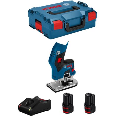 Fresadora de Cantos BOSCH GKF 12V-8 (2 x 3,0 Ah + GAL12V-40 + L-Boxx 136)