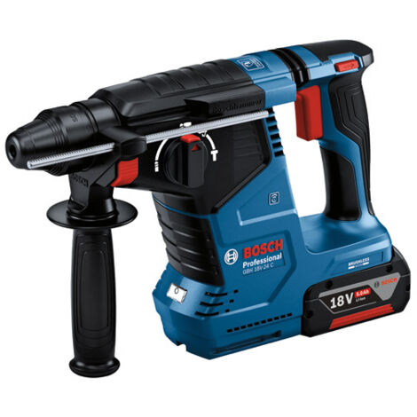 Bosch Professional 18V System GBH 18V-24 C - Martillo perforador a batería (Brushless, 2,4 J, Ø máx. hormigón 24 mm, SDS plus, Connectivity)
