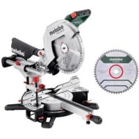 Metabo KGS 305 M 613305900 - Set de sierra ingletadora y tronzadora con Precision Cut Line, 305 mm, 2ª hoja de sierra de carburo y función de tracción, cable de 2 m