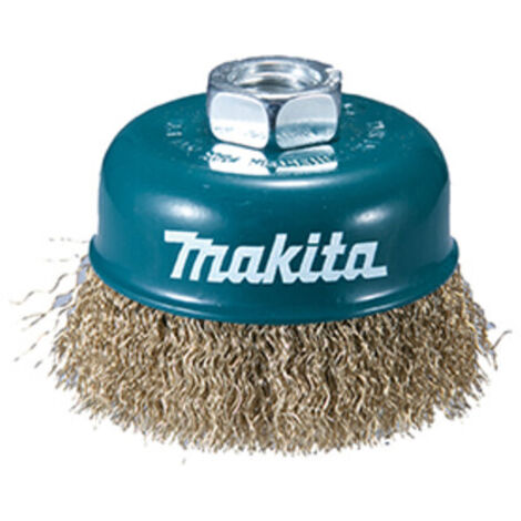 Topfbürste mit vermessingten und gewellten Stahldrähten für Schleifer - MAKITA D-39746