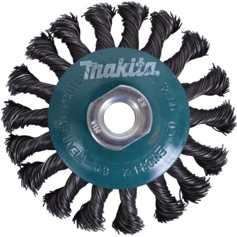Makita Rundbürste, 100 mm, gezopft, verzinkter Stahl, M14