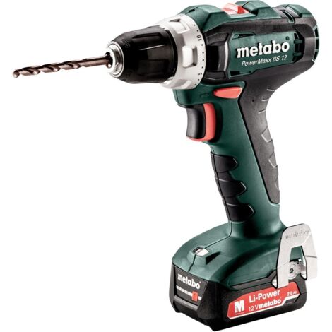 Metabo 12V Akku Bohrschrauber PowerMaxx BS 12 + 2x 2,0 Ah Akkus + SC 36 + metaBOX
